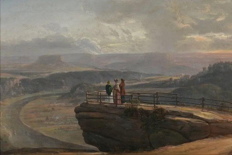 Utsikt från Bastei av Johan Christian Dahl