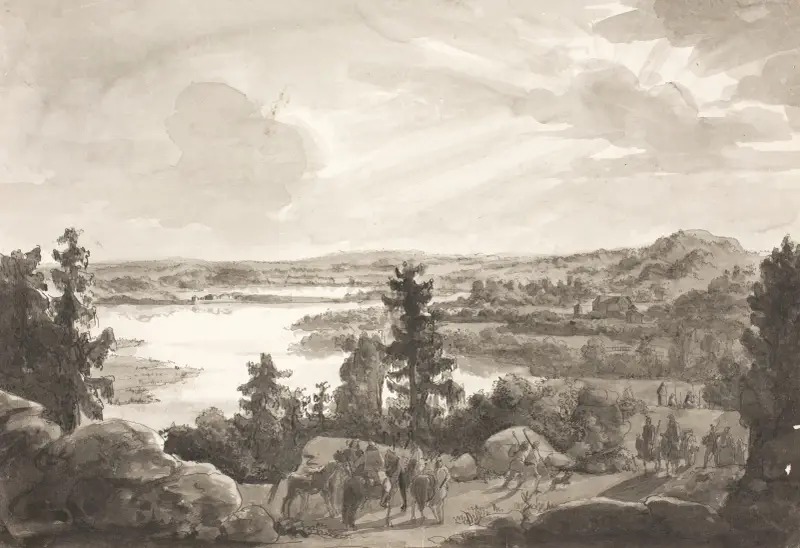 View of a Lake, Norway av Johan Christian Dahl