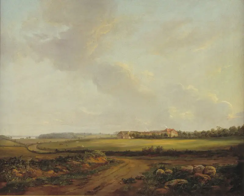 Vy över Engelholm vid Præstø på Själland av Johan Christian Dahl