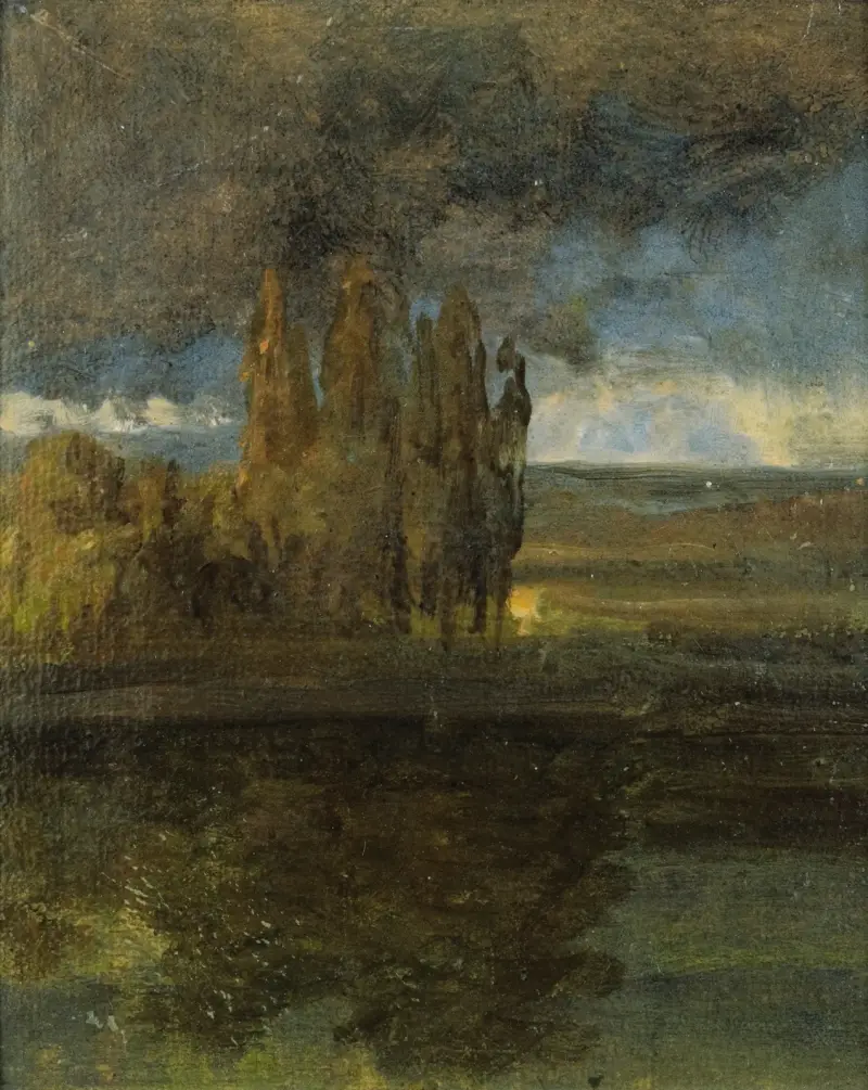 Utsikt över Elbe och bastionen 'der Bär' av Johan Christian Dahl