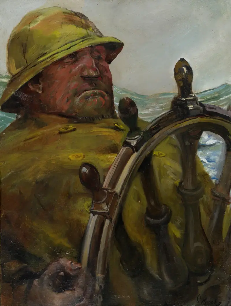 At the Rudder av Christian Krohg