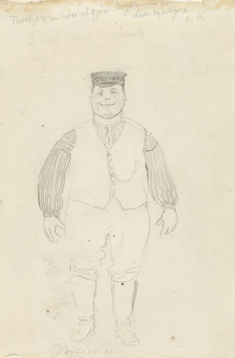 Bäraren på Victoria, helfigur en face av Christian Krohg