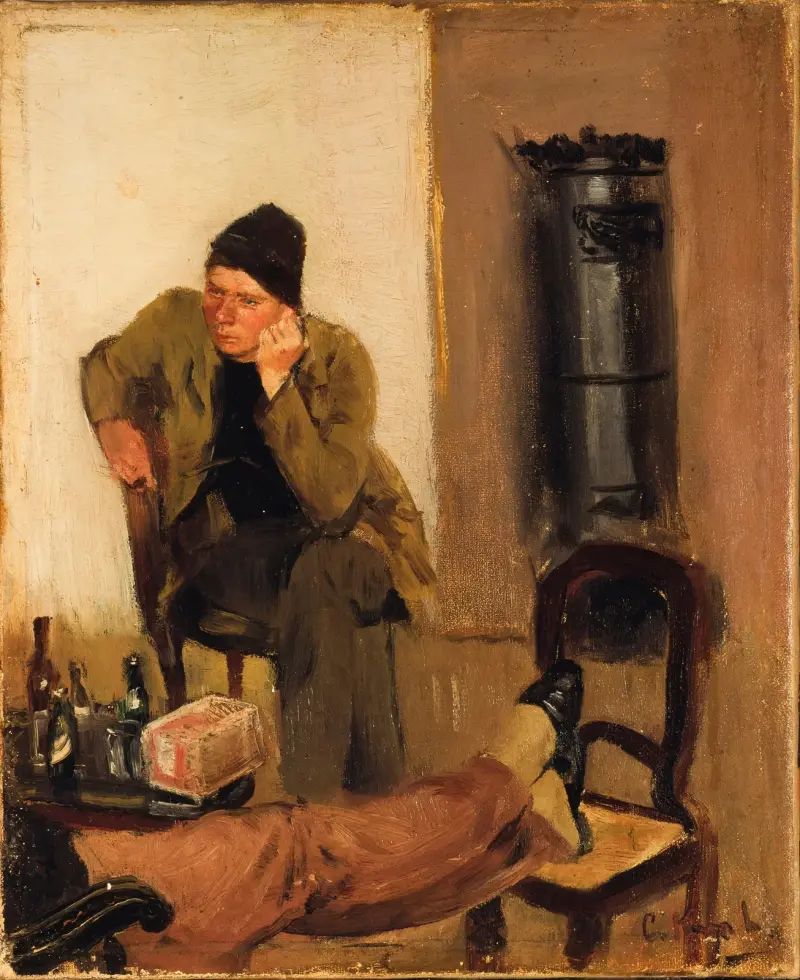 Charles Lundh in conversation with Christian Krohg av Christian Krohg