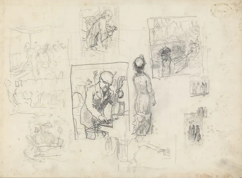 Kompositionsstudien von Christian Krohg