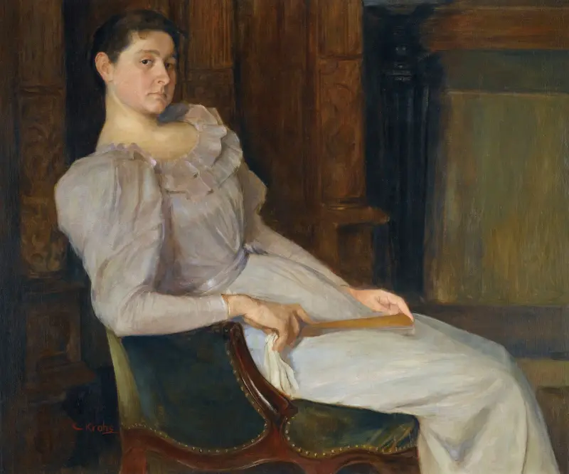 Girl In White av Christian Krohg