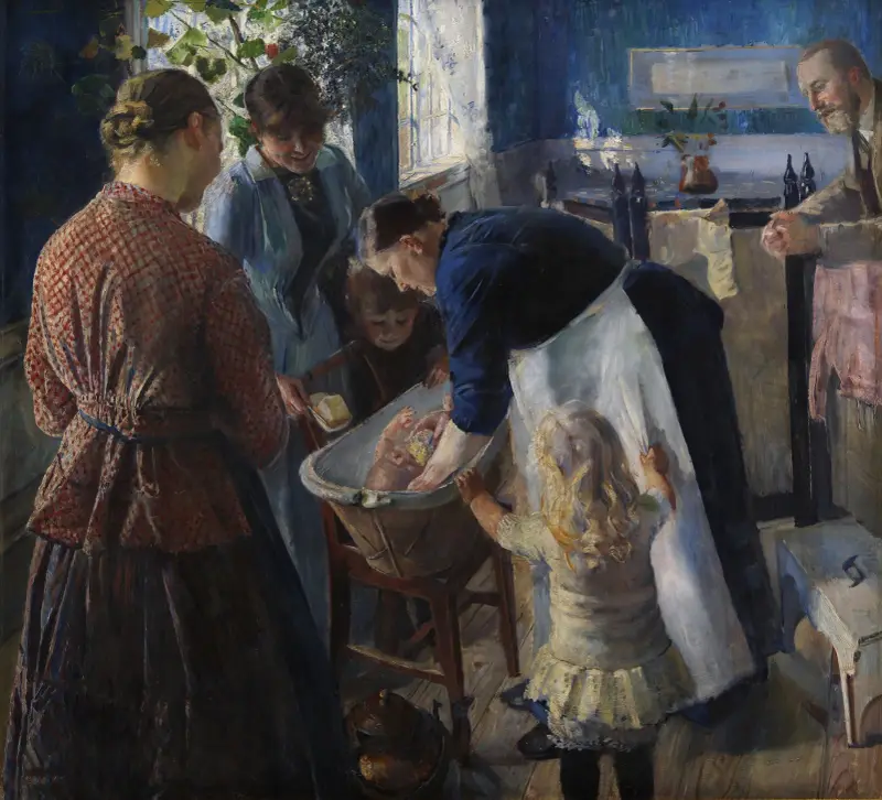 In the Tub av Christian Krohg