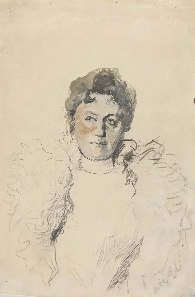 Kvinnoporträtt av Christian Krohg