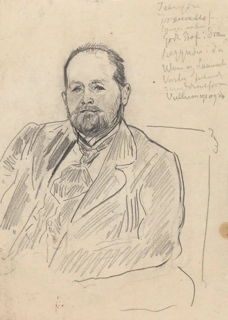 Mansporträtt 2 av Christian Krohg