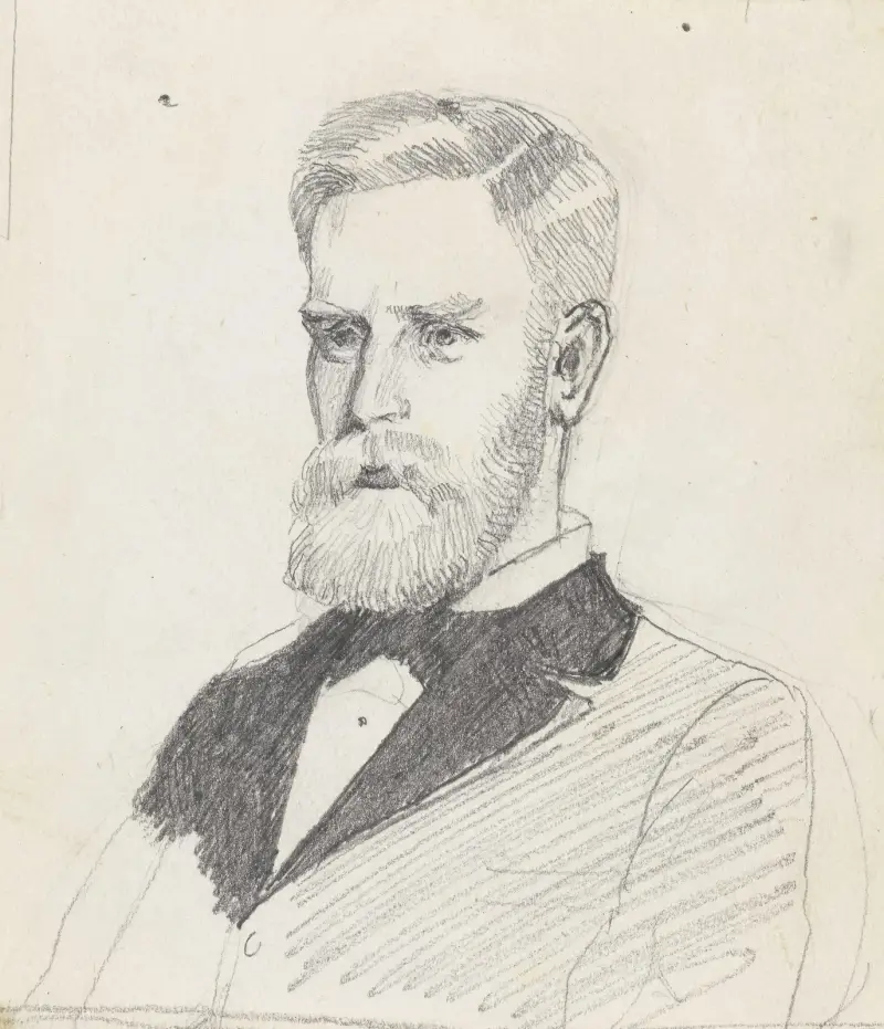 Porträtt av man av Christian Krohg