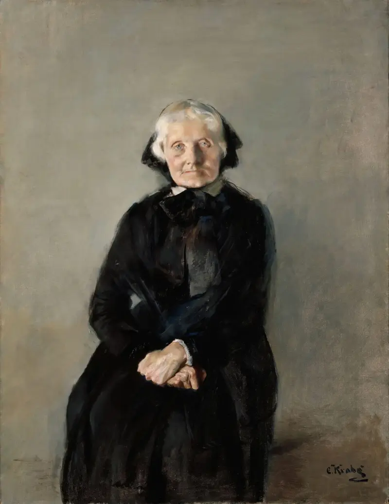 Porträtt av Marie Krohg, konstnärens faster av Christian Krohg