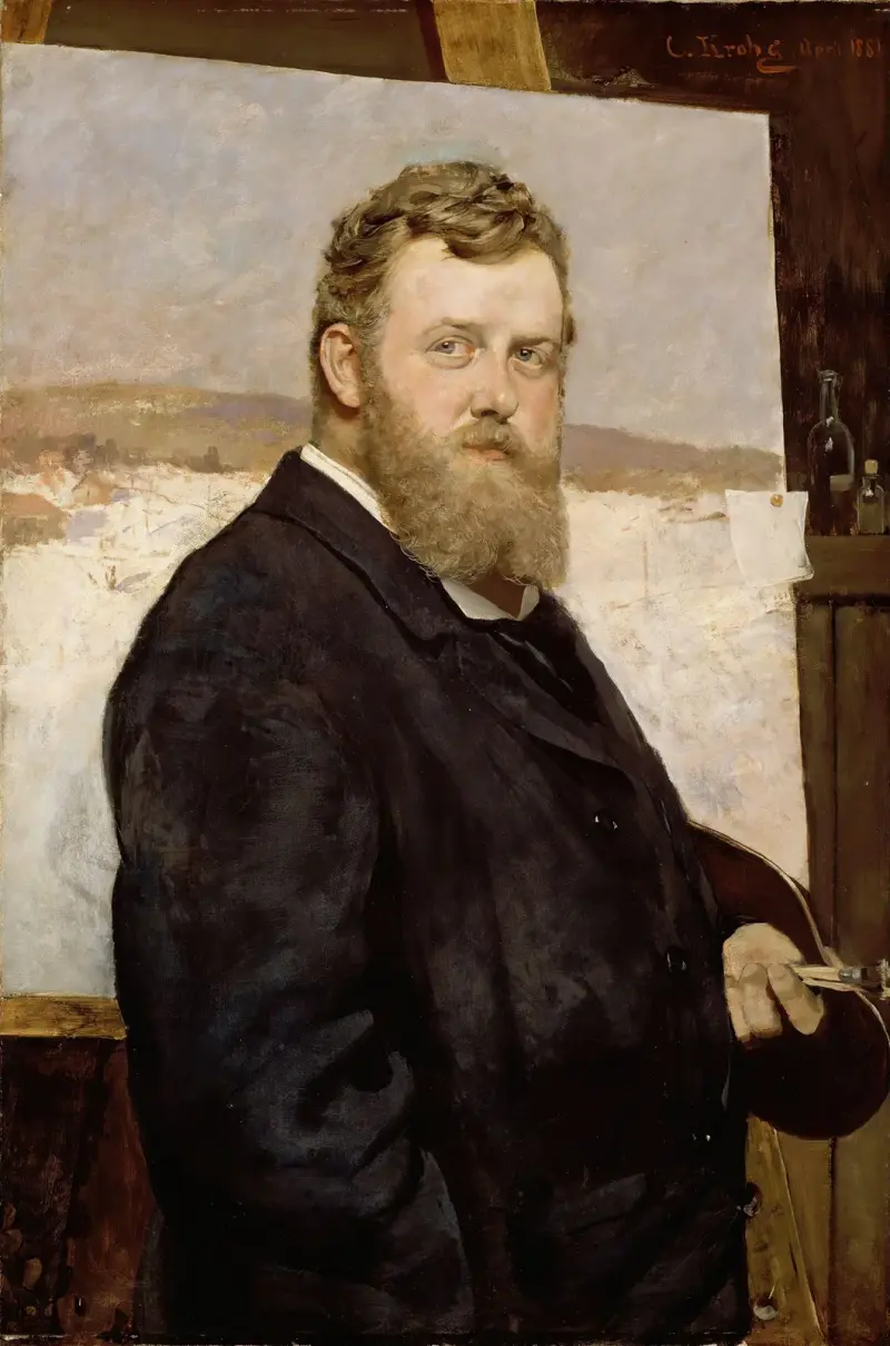 Porträt des Malers Frits Thaulow von Christian Krohg