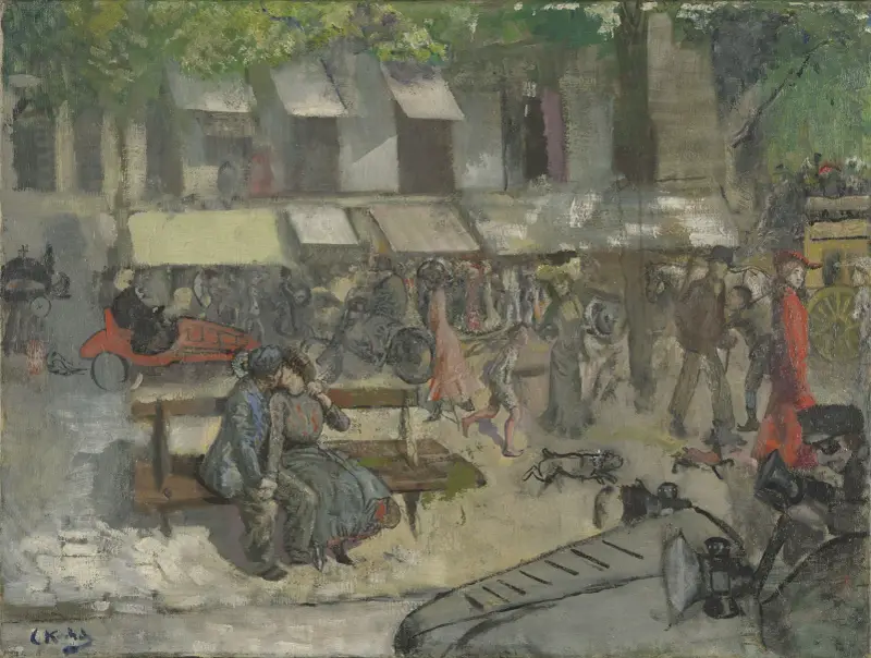 Scene from a Street in Paris av Christian Krohg
