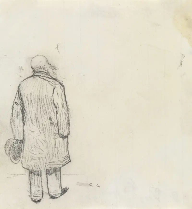 Självporträtt, med ryggen vänd av Christian Krohg