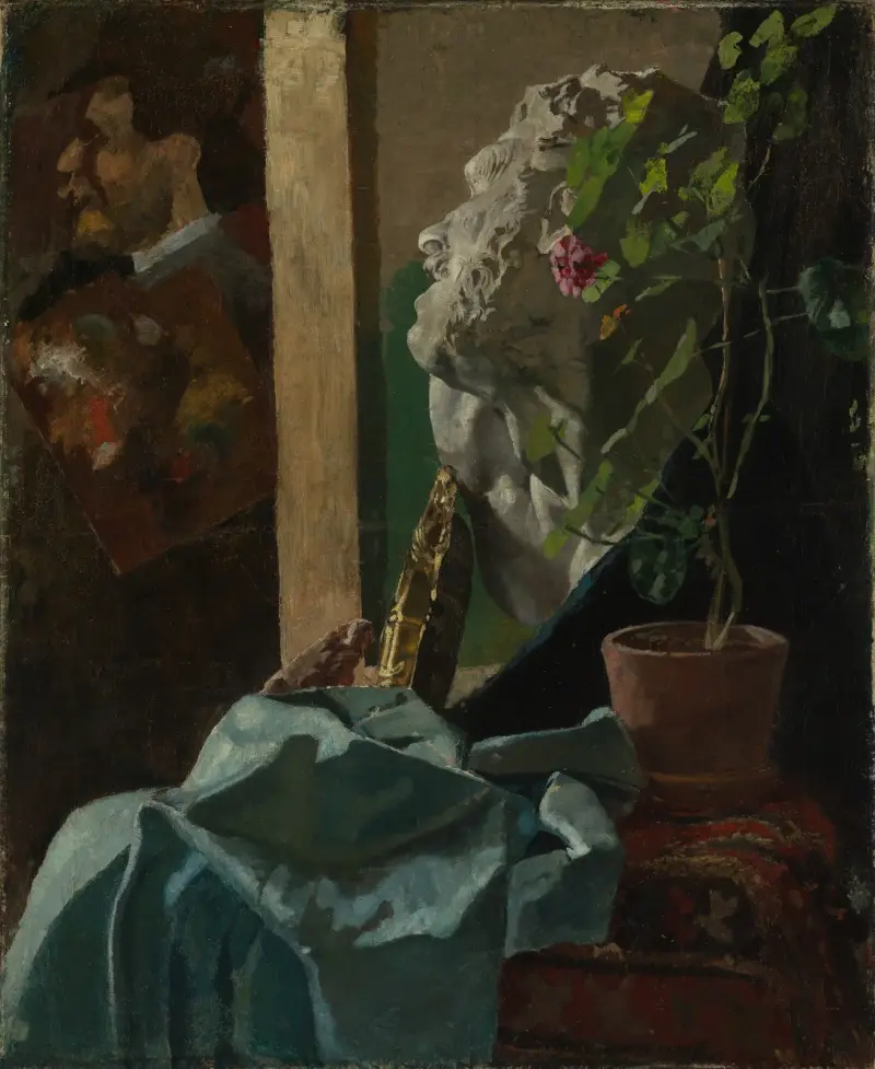 Stillleben mit Gipsbüste von Christian Krohg