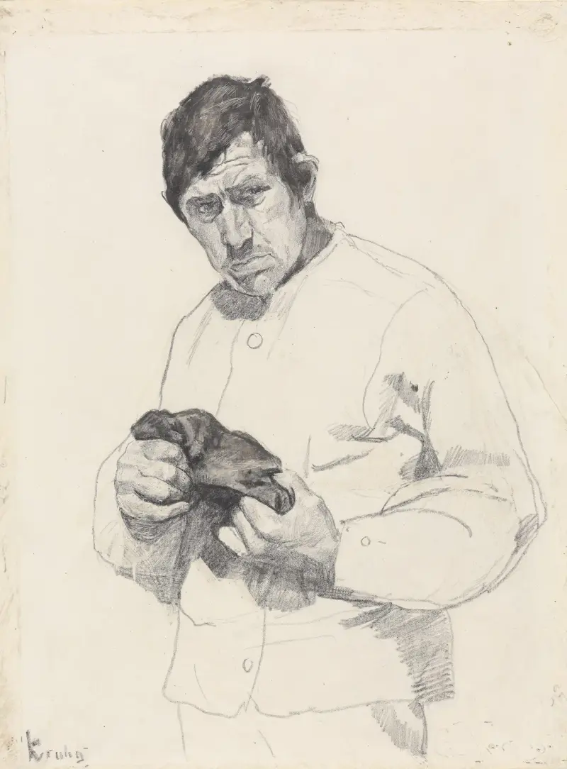 Straffange i forhør av Christian Krohg