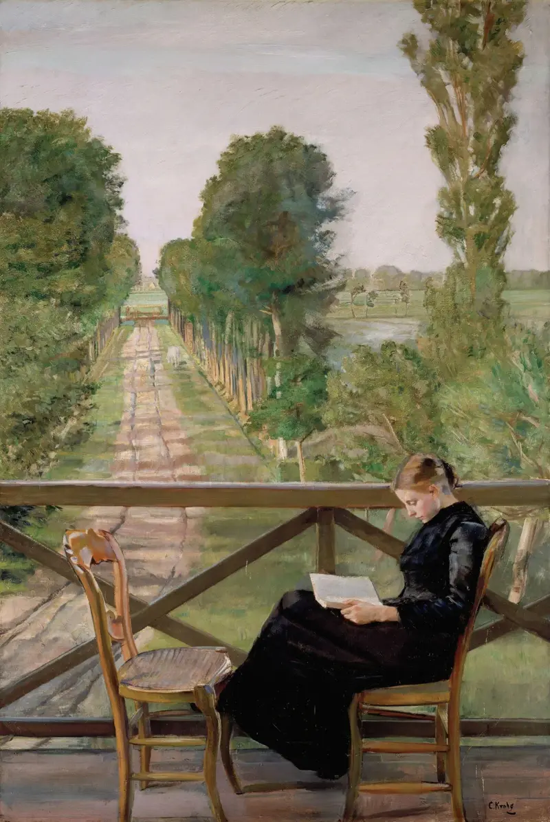 Villa Britannia, Belgium av Christian Krohg