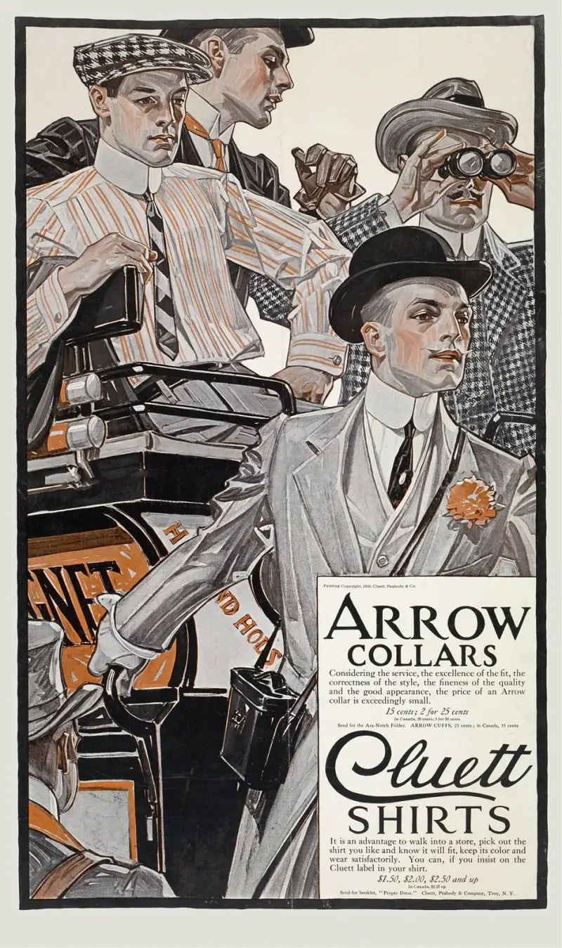 Arrow collars. Cluett shirts, 1910 av Joseph Christian Leyendecker