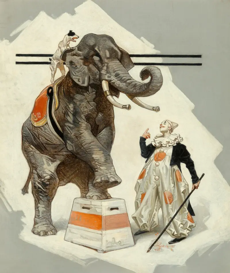 Cirkushörna av Joseph Christian Leyendecker