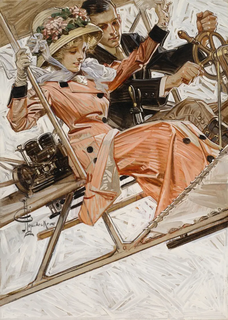 Erster Flug im Flugzeug von Joseph Christian Leyendecker