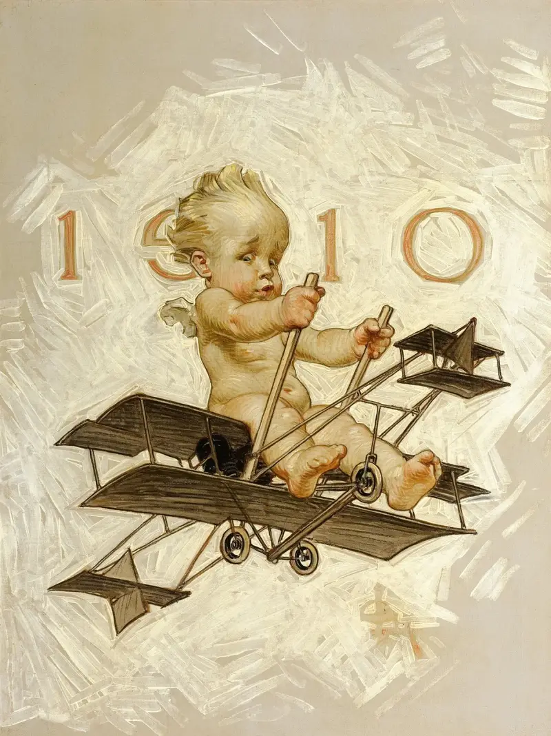 Nyår 1910 av Joseph Christian Leyendecker