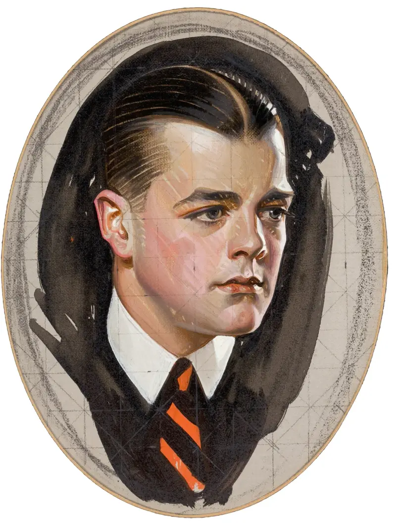 Preliminary study, Cluett, Peabody & Co, Arrow collar advertisement av Joseph Christian Leyendecker