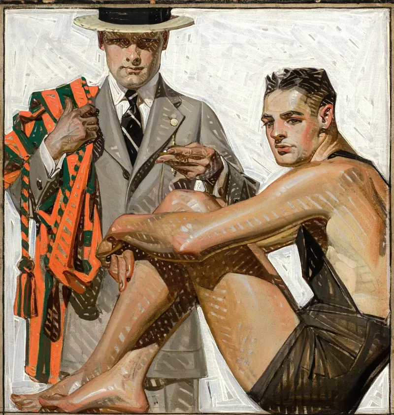 Record Time, Cool Summer Comfort, House of Kuppenheimer ad av Joseph Christian Leyendecker