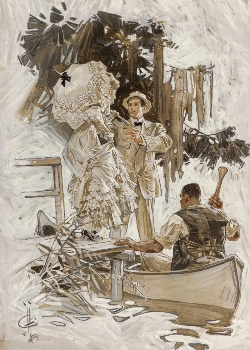The Voice in the Rice av Joseph Christian Leyendecker
