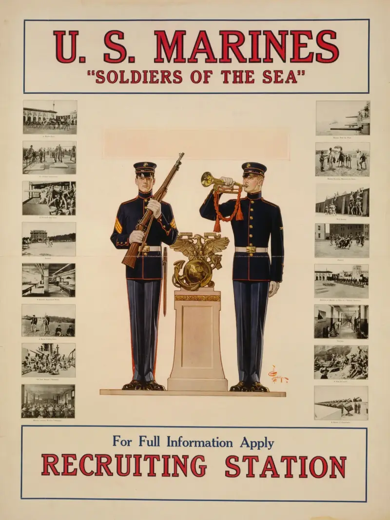 U.S. Marines ‘Soldiers of the sea’ av Joseph Christian Leyendecker