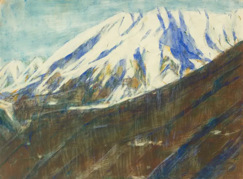 Ghiridone in the snow (Lago Maggiore) av Christian Rohlfs