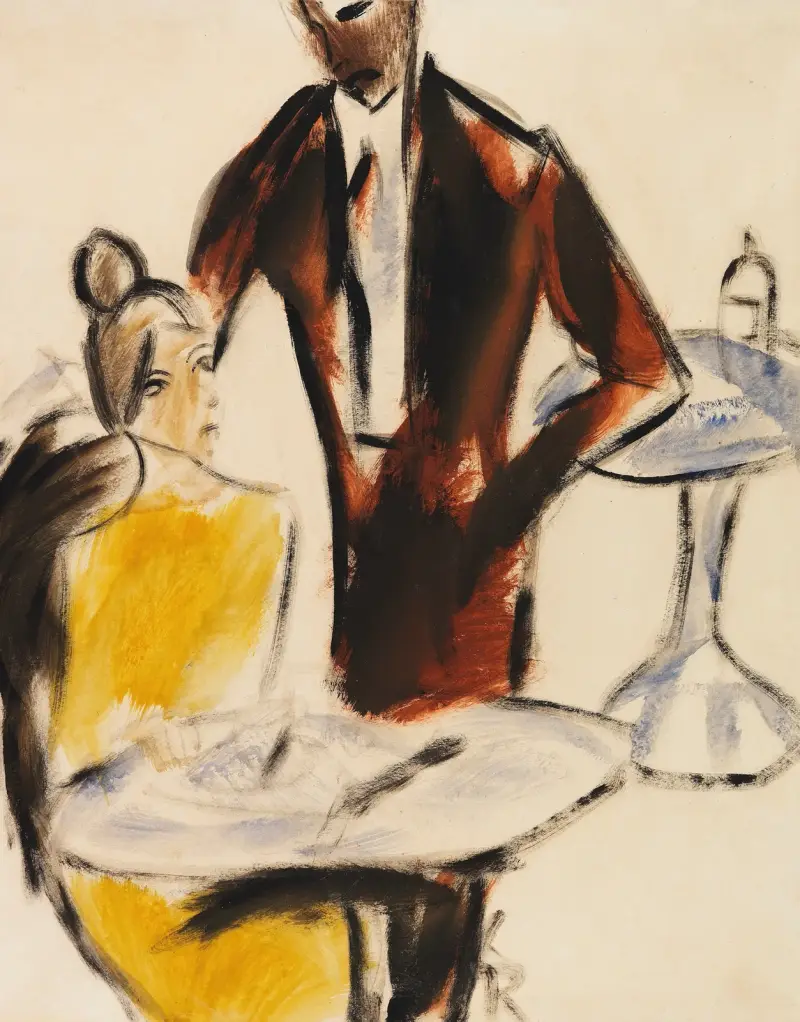 Paar (Szene im Café) von Christian Rohlfs