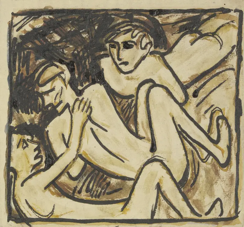 Three Reclining Nudes av Christian Rohlfs