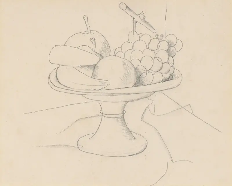 A platter of fruit av Christopher Wood