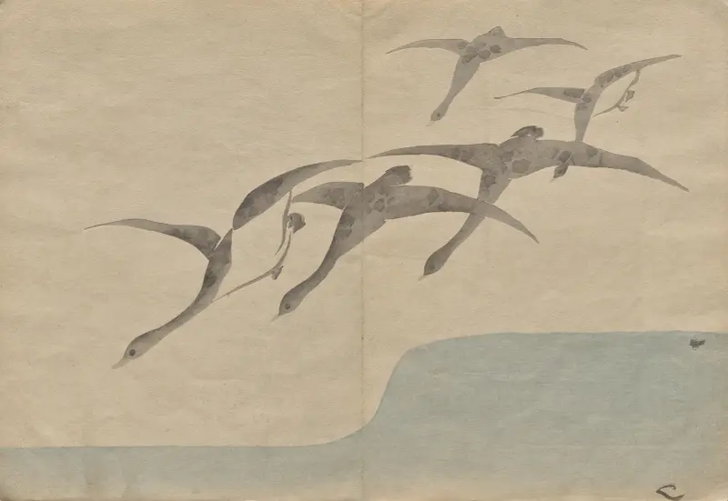 Kōrin-bildboken, plansch 9 av Hōchū Nakamura
