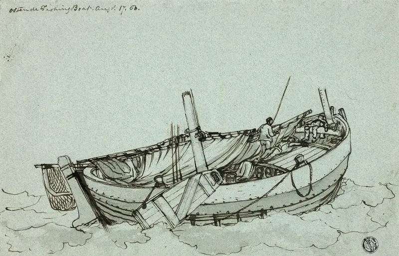 Fiskebåt från Ostende av Clarkson Stanfield