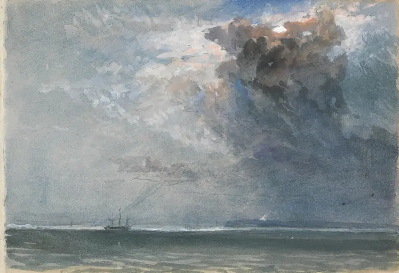 Ship at Sea during a Storm av Clarkson Stanfield