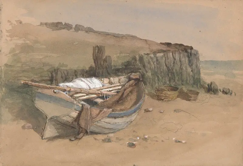 Study of a Beached Fishing Boat av Clarkson Stanfield