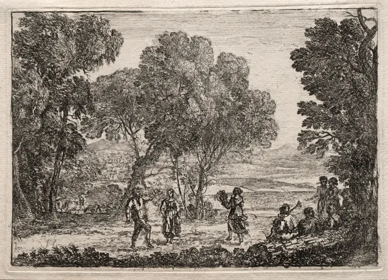 Landskap med lantlig dans av Claude Lorrain