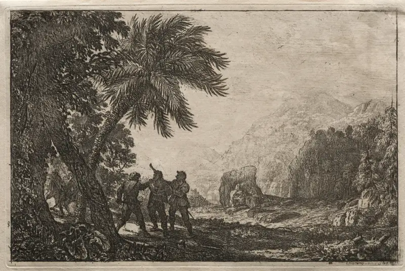 Landschaft mit Räubern von Claude Lorrain