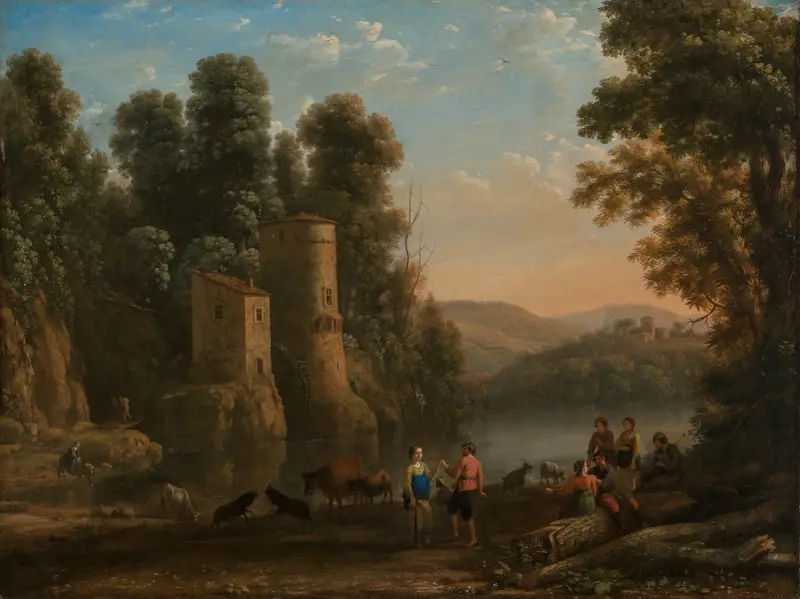 Krajina s pastýři (Tanec na břehu), Claude Lorrain