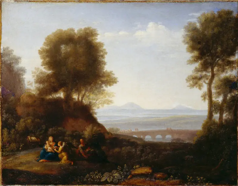 Rast under flykten till Egypten av Claude Lorrain