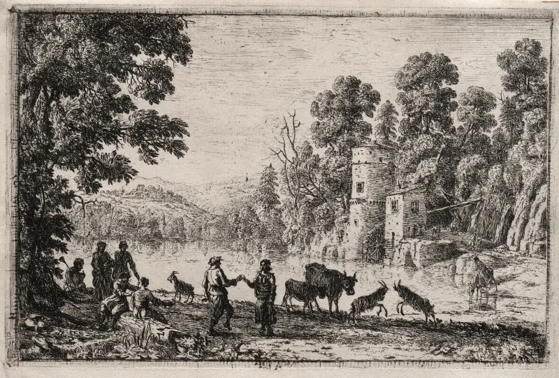 Tanec u řeky, Claude Lorrain