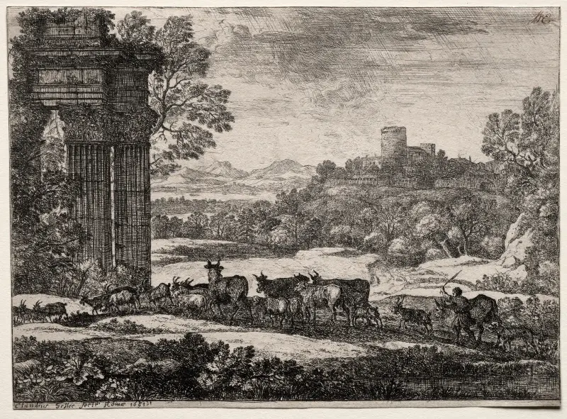 Hjorden återvänder i stormigt väder av Claude Lorrain
