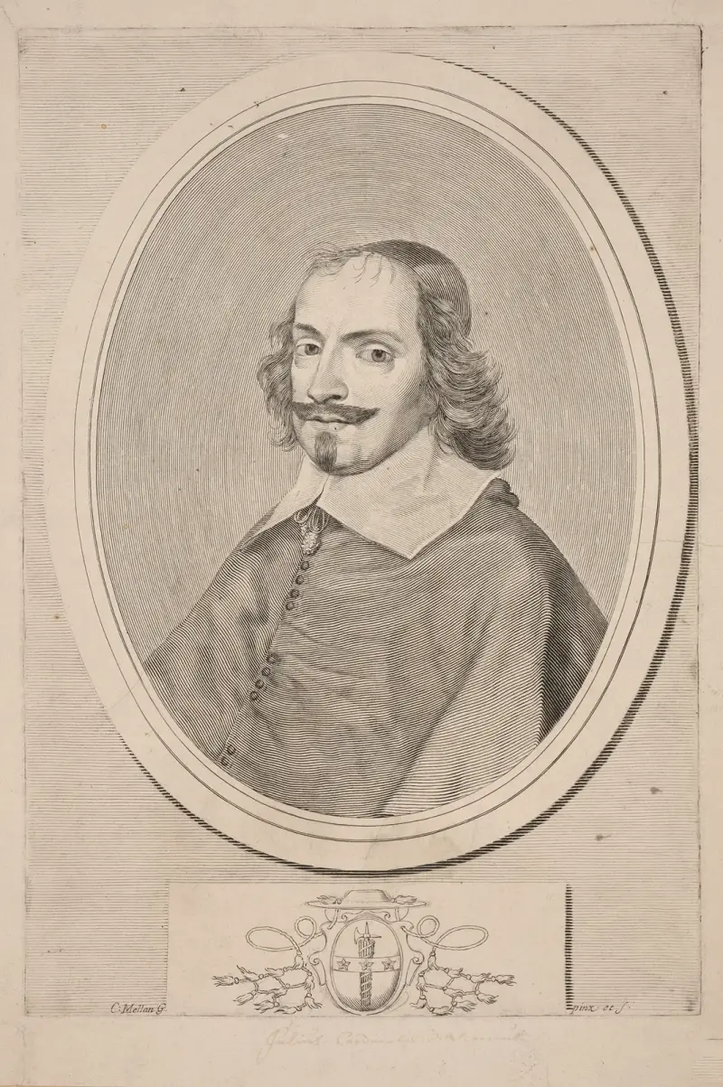 Cardinal Jules Mazarin av Claude Mellan