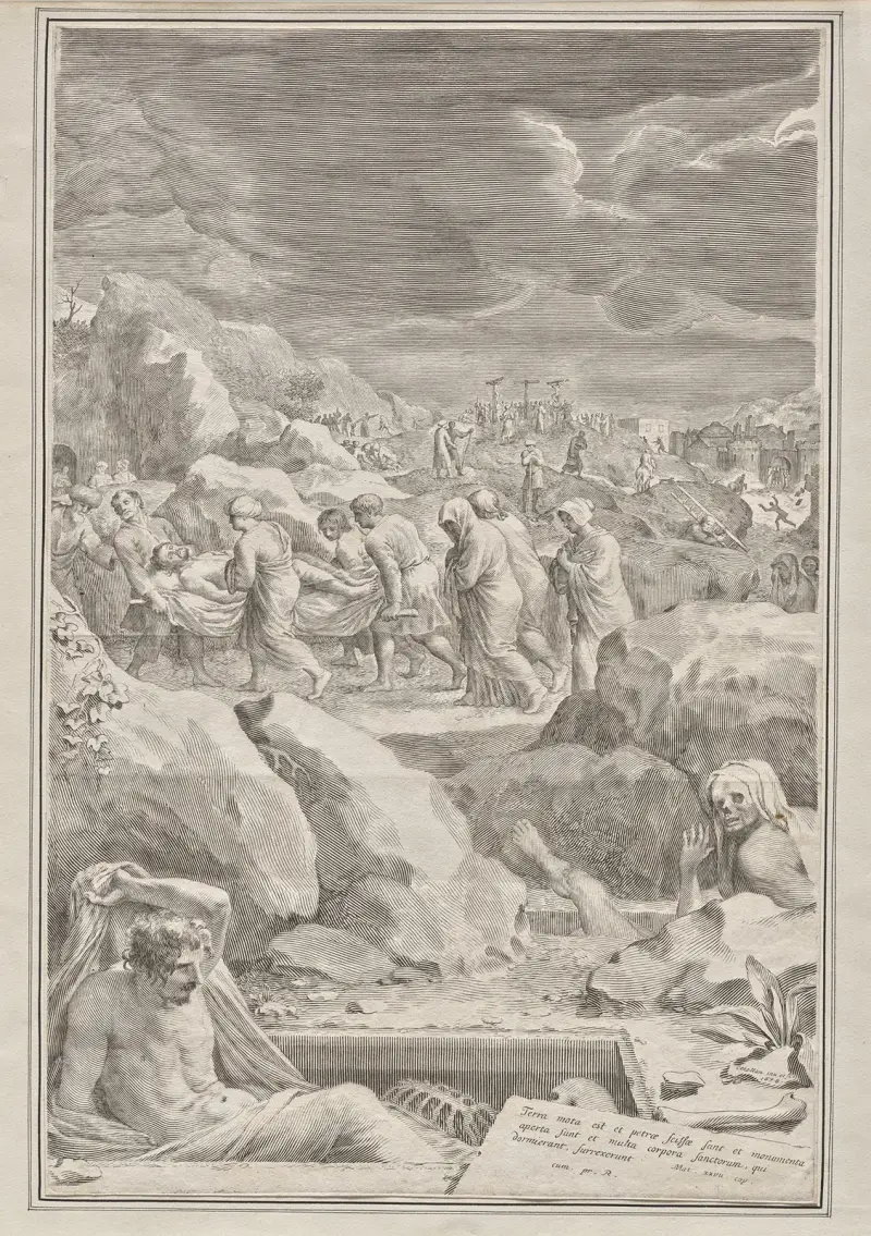 Christ Carried to the Tomb av Claude Mellan