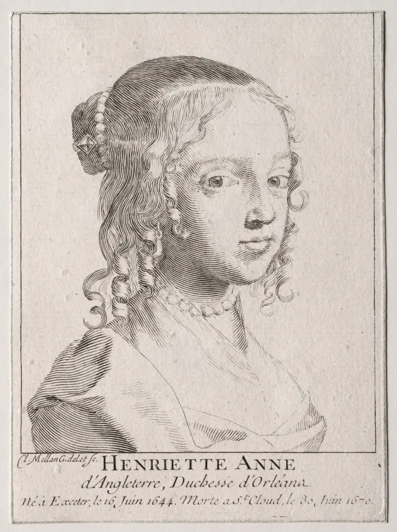 Henriette-Marie d’Angleterre, duchess d’Orleans av Claude Mellan