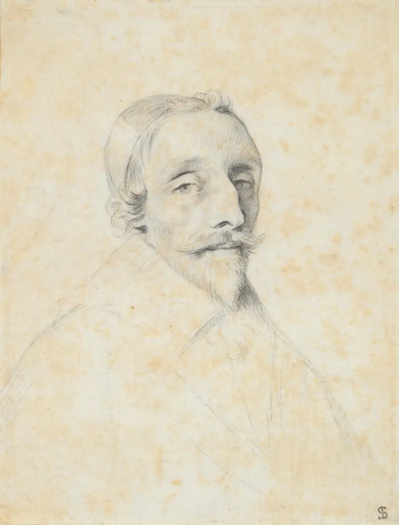 Porträtt av Armand Jean du Plessis, hertig och kardinal de Richelieu av Claude Mellan