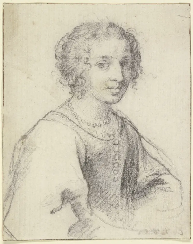 Porträt der Maddalena Corvina av Claude Mellan