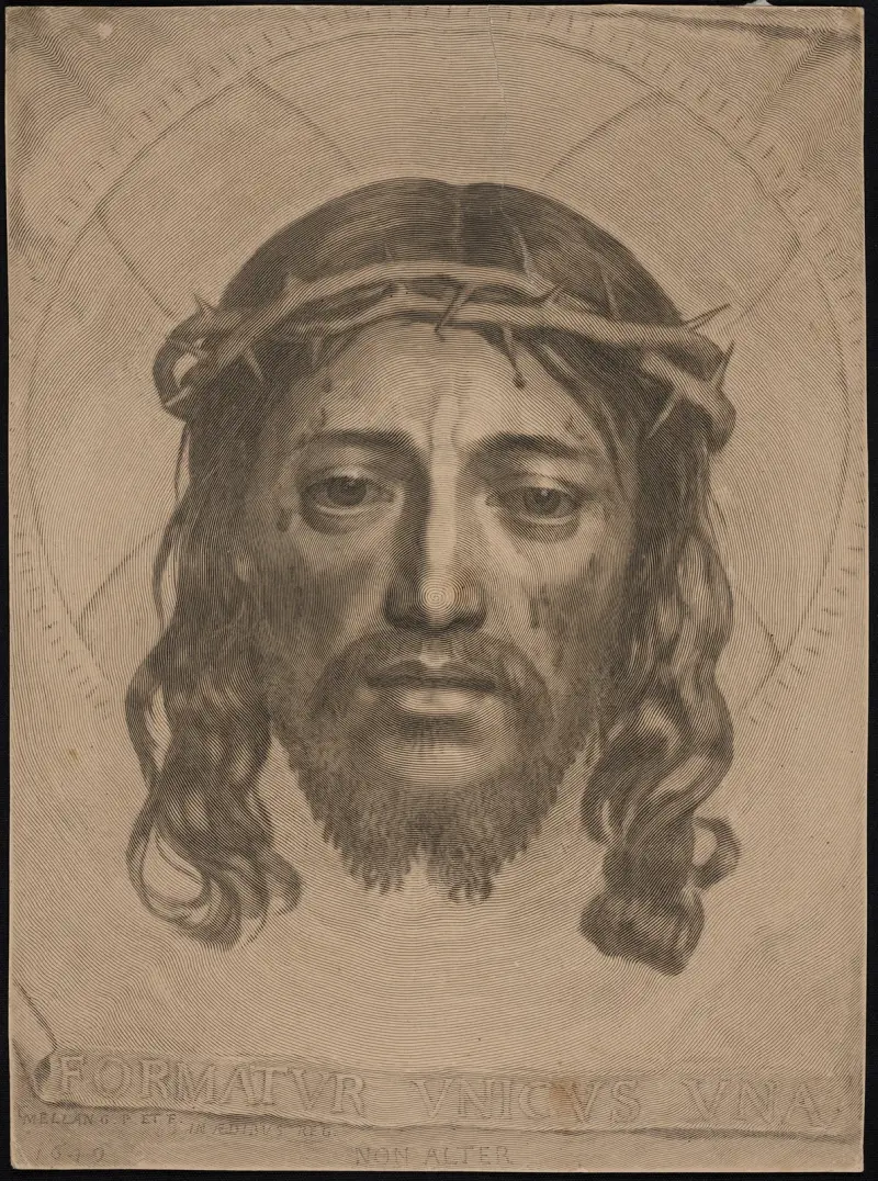 Sudarium of Saint Veronica (St. Veronica’s Veil) av Claude Mellan