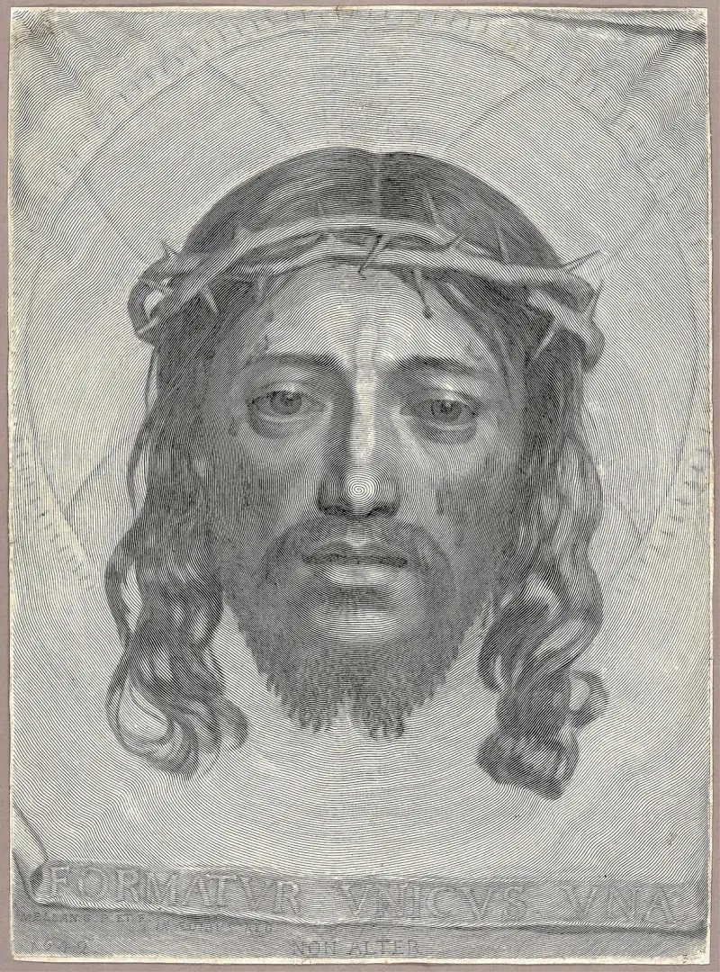 The Sudarium of Saint Veronica av Claude Mellan