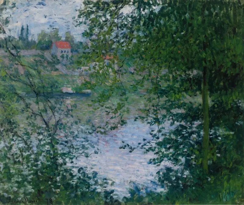 À Travers Les Arbres, Île De La Grande Jatte av Claude Monet